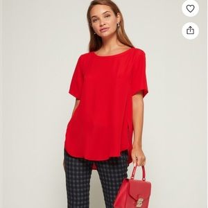 NEW Red Banana Republic High-Low Hem Top